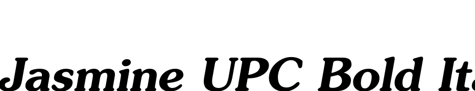 Jasmine UPC Bold Italic Font Download Free